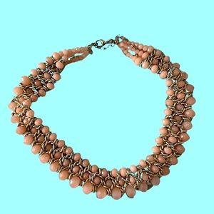 Rose pink statement necklace